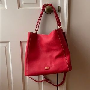 Francis Valentine red leather bag
